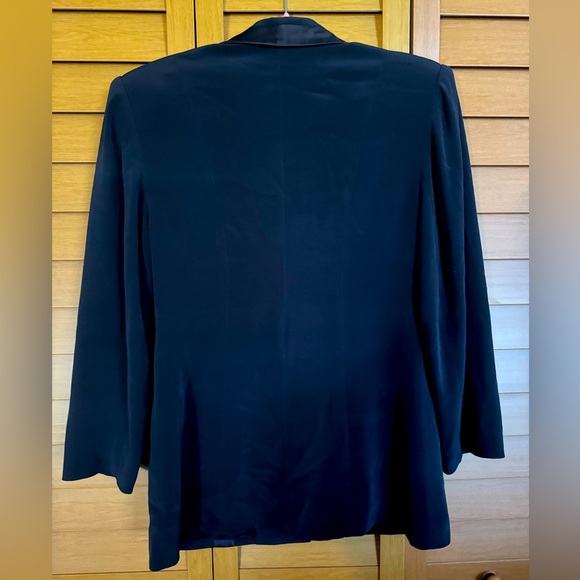 Sioni Navy Blue Designer Rhinestone Button Luxury Glamorous Blazer, Jacket, Sz 8 - Picture 11 of 12